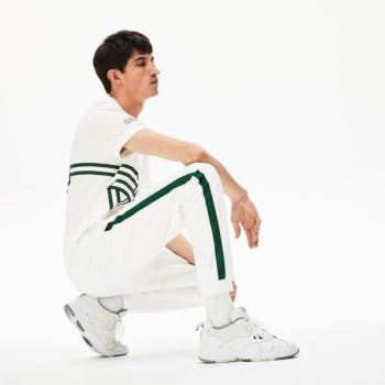 Lacoste Colorblock Heritage Stripe Track Pants Pánské - Kalhoty Bílé / Zelene | CZ-CYe9KR